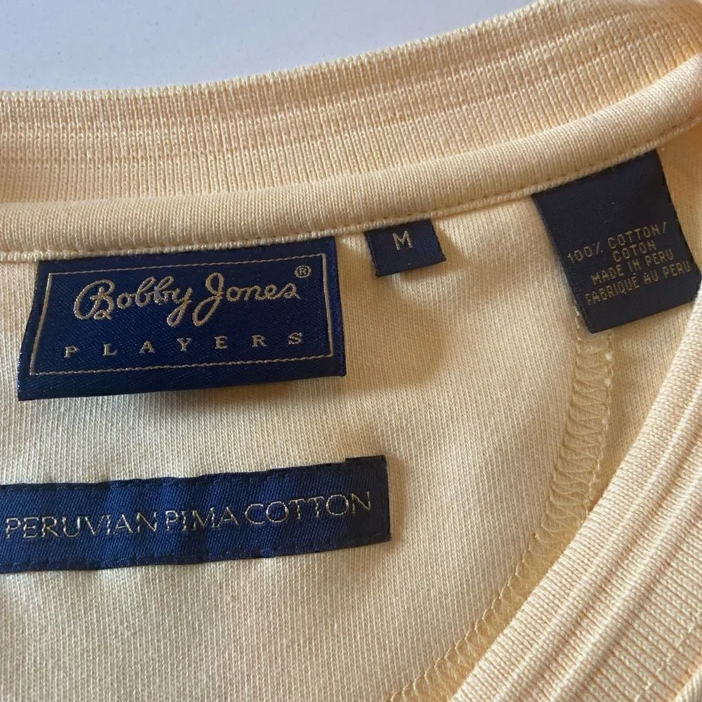 Bobby Jones Players Peruvian 100% Pima Cotton Mens Sweater Best Medium Golf
